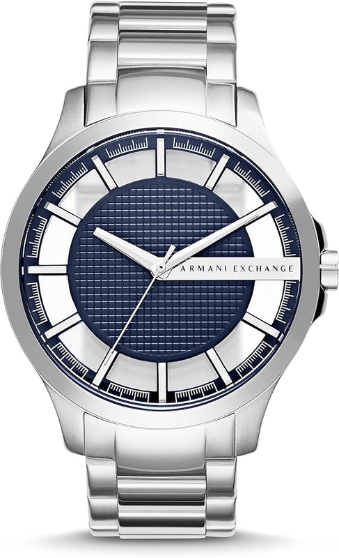 Buy Shop Armani Exchange Hampton Chronograph Blue Dial Silver Steel Strap Watch For Men - AX2178 USA Online