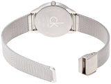 Buy Shop Calvin Klein Minimal Grey Dial Silver Mesh Bracelet Watch for Men - K3M51154 USA Online