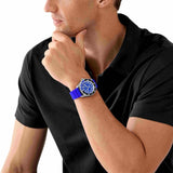 Buy Shop Michael Kors Maritime Three-Hand Analog Blue Dial Blue Silicone Strap Watch for Men - MK9156 USA Online