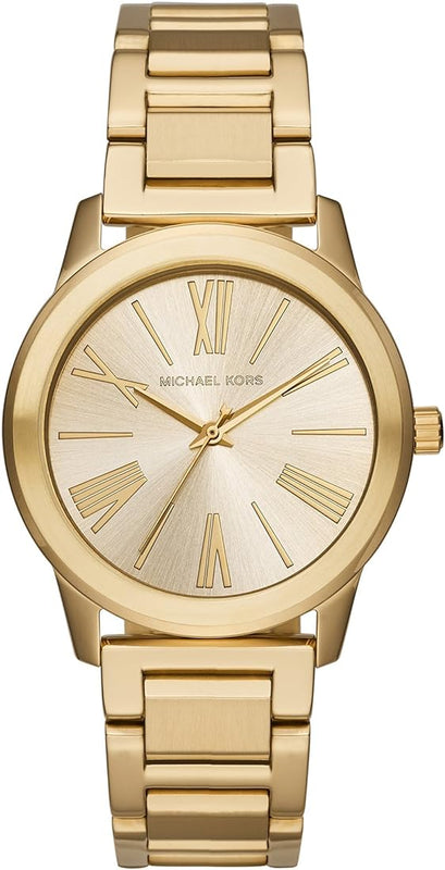 Buy Shop Michael Kors Hartman Quartz Gold Dial Gold Steel Strap Watch For Women - MK3490 USA Online