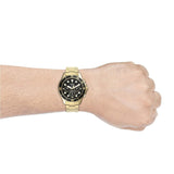 Buy Shop Fossil FB-03 Chronograph Black Dial Gold Steel Strap Watch for Men - FS5727 USA Online