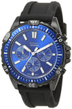 Buy Shop Fossil Garrett Chronograph Blue Dial Black Rubber Strap Watch for Men - FS5695 USA Online