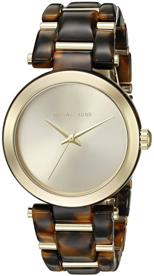 Buy Shop Michael Kors Delray Gold Dial Two Tone Steel Strap Watch for Women - MK4314 USA Online