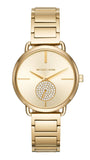 Buy Shop Michael Kors Portia Gold Dial Gold Steel Strap Watch for Women - MK3639 USA Online