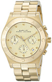 Buy Shop Marc Jacobs Blade Chronograph Gold Dial Gold Steel Strap Watch for Women - MBM3101 USA Online
