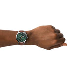 Buy Shop Fossil Neutra Chronograph Green Dial Brown Leather Strap Watch for Men - FS5735 USA Online