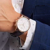 Buy Shop Tissot T Classic Tradition Chronograph White Dial Brown Leather Strap Watch For Men - T063.617.36.037.00 USA Online