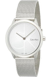 Buy Shop Calvin Klein Minimal Silver Dial Silver Mesh Bracelet Watch for Men - K3M211Y6 USA Online