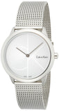 Buy Shop Calvin Klein Minimal Silver Dial Silver Mesh Bracelet Watch for Women - K3M2212Z USA Online