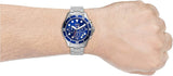 Buy Shop Fossil FB-03 Chronograph Blue Dial Silver Steel Strap Watch for Men - FS5724 USA Online