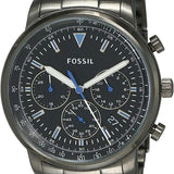 Buy Shop Fossil Goodwin Chrono Analog Black Dial Grey Steel Strap Watch for Men - FS5518 USA Online