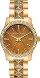 Buy Shop Michael Kors Runway Three Hand Brown Dial Two Tone Steel Strap Watch For Women - MK7389 USA Online