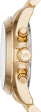 Buy Shop Michael Kors Bradshaw Chronograph White Dial Gold Steel Strap Watch For Women - MK6266 USA Online