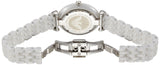 Buy Shop Emporio Armani Giannti T Bar Quartz Mother of Pearl Dial White Steel Strap Watch For Women - AR1485 USA Online