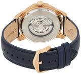 Buy Shop Fossil Grant Automatic Skeleton Blue Dial Blue Leather Strap Watch for Men - ME3102 USA Online
