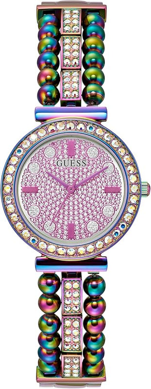 Buy Shop Guess Intricate Iridescent Crystals Purple Dial Purple Steel Strap Watch for Women - GW0401L4 USA Online