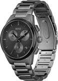Buy Shop Hugo Boss Dapper Chronograph Black Dial Black Steel Strap Watch For Men - 1513929 USA Online