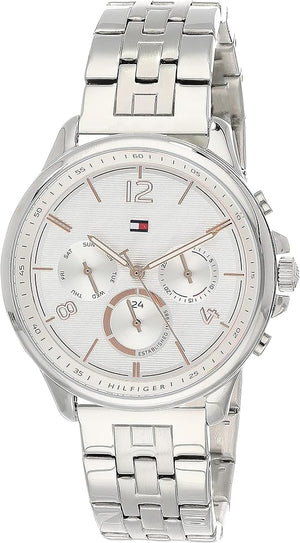 Buy Shop Tommy Hilfiger Harper Chronograph White Dial Silver Steel Strap Watch For Women - 1782222 USA Online