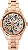 Buy Shop Fossil Rye Automatic Skeleton Rose Gold Dial Rose Gold Steel Strap Watch for Women - BQ3754 USA Online