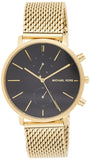 Buy Shop Michael Kors Jaryn Black Dial Gold Steel Strap Watch for Men - MK8503 USA Online