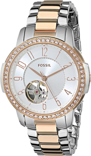 Buy Shop Fossil Architect Automatic Silver Dial Two Tone Steel Strap Watch for Women - ME3058 USA Online