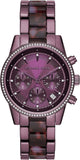 Buy Shop Michael Kors Ritz Chronograph Purple Dial Purple Steel Strap Watch For Women - MK6720 USA Online