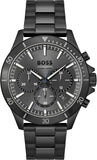 Hugo Boss Troper Chronograph Grey Dial Grey Steel Strap Watch For Men - 1514058