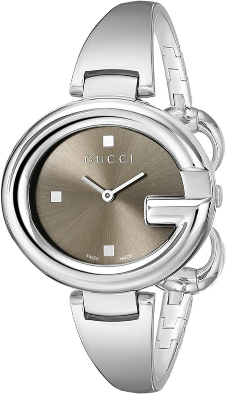 Buy Shop Gucci Guccissima Brown Dial Silver Steel Strap Watch For Women - YA134302 USA Online