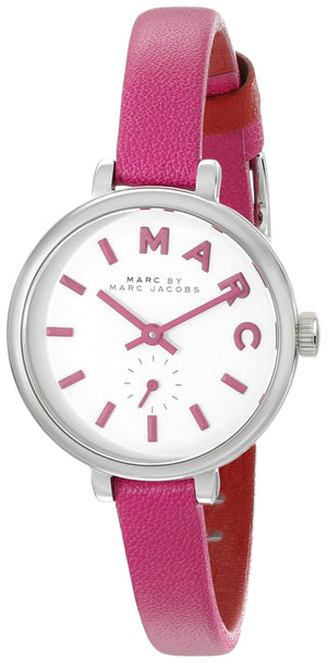Buy Shop Marc Jacobs Sally White Dial Pink Leather Strap Watch for Women - MBM1353 USA Online
