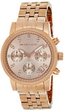 Buy Shop Michael Kors Ritz Chronograph Rose Gold Dial Rose Gold Steel Strap Watch for Women - MK6077 USA Online