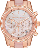 Buy Shop Michael Kors Ritz Chronograph Mother of Pearl White Dial Two Tone Steel Strap Watch For Women - MK6769 USA Online