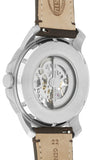 Buy Shop Fossil Grant Automatic Skeleton Black Dial Brown Leather Strap Watch for Men - ME3100 USA Online