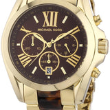 Buy Shop Michael Kors Bradshaw Chronograph Brown Dial Two Tone Steel Strap Watch For Women - MK5696 USA Online