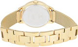 Guess Chelsea Crystals Mother of Pearl White Dial Gold Mesh Bracelet Watch For Women - W0647L7