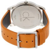 Buy Shop Calvin Klein City Quartz White Dial Light Brown Leather Strap Watch For Men - K2G21138 USA Online