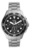 Buy Shop Fossil FB-03 Chronograph Black Dial Silver Steel Strap Watch for Men - FS5725 USA Online