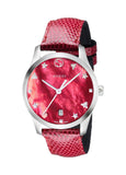 Buy Shop Gucci G-Timeless Cherry Red Mother of Pearl Dial 27mm Watch For Women - YA126584 USA Online
