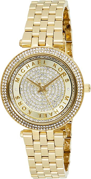 Buy Shop Michael Kors Darci Gold Dial Gold Steel Strap Watch for Women - MK3445 USA Online