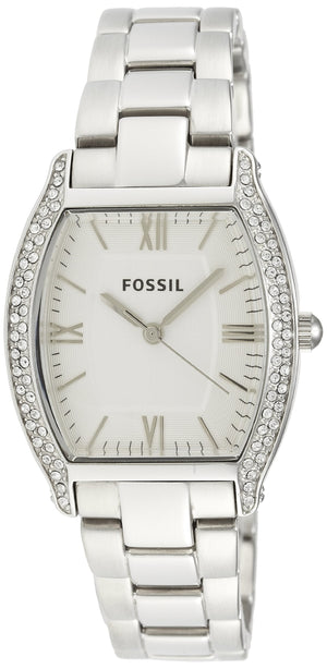 Buy Shop Fossil Wallace Silver Dial Silver Steel Strap Watch for Women - ES3174 USA Online