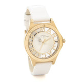 Buy Shop Marc Jacobs Henry Skeleton White Dial White Leather Strap Watch for Women - MBM1339 USA Online