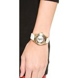 Buy Shop Marc Jacobs Henry Skeleton White Dial White Leather Strap Watch for Women - MBM1339 USA Online
