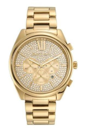 Buy Shop Michael Kors Janelle Chronograph Gold Dial Gold Steel Strap Watch For Men - MK8995 USA Online