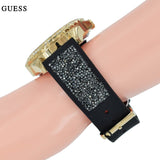 Buy Shop Guess Swirl Quartz Black Dial Black Silicone Strap Watch for Women - W1096L3 USA Online