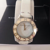 Buy Shop Marc Jacobs Blade White Dial White Leather Strap Watch for Women - MBM1179 USA Online