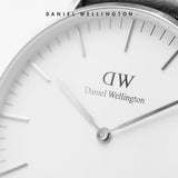 Buy Shop Daniel Wellington Classic Sheffield White Dial Black Leather Strap Watch For Women - DW00100053 USA Online