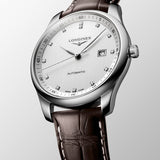 Longines Master Collection Automatic 40mm White Dial Brown Leather Strap Watch for Men - L2.793.4.77.3