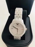 Buy Shop Emporio Armani Ceramic White Dial White Ceramic Bracelet Watch For Women - AR1477 USA Online