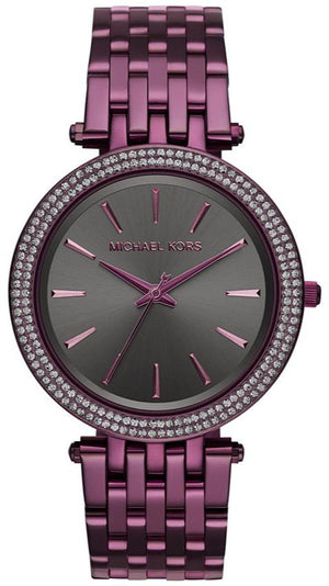 Buy Shop Michael Kors Darci Black Dial Purple Steel Strap Watch for Women - MK3554 USA Online
