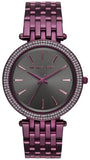 Buy Shop Michael Kors Darci Black Dial Purple Steel Strap Watch for Women - MK3554 USA Online