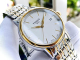 Buy Shop Tissot T Classic Carson Quartz White Dial Two Tone Steel Strap Watch for Men - T085.410.22.011.00 USA Online